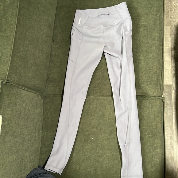 Zella Rib Lavender High Waist Leggings - Picture 2 of 3